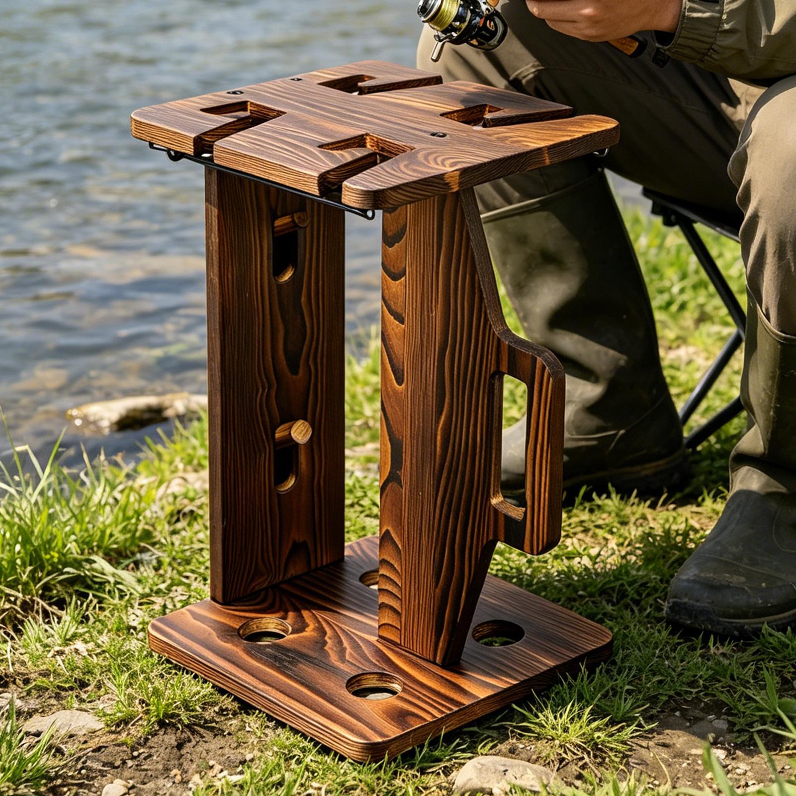 Fishing Rod Holder Wooden Port - đánh giá và giá Fishing Rod Rack