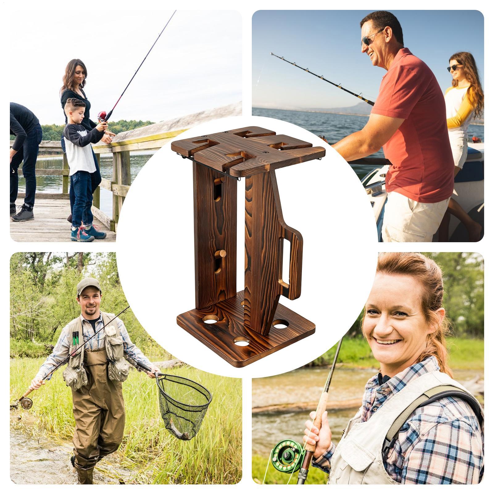 Fishing Rod Holder Wooden Port - đánh giá và giá Fishing Rod Rack