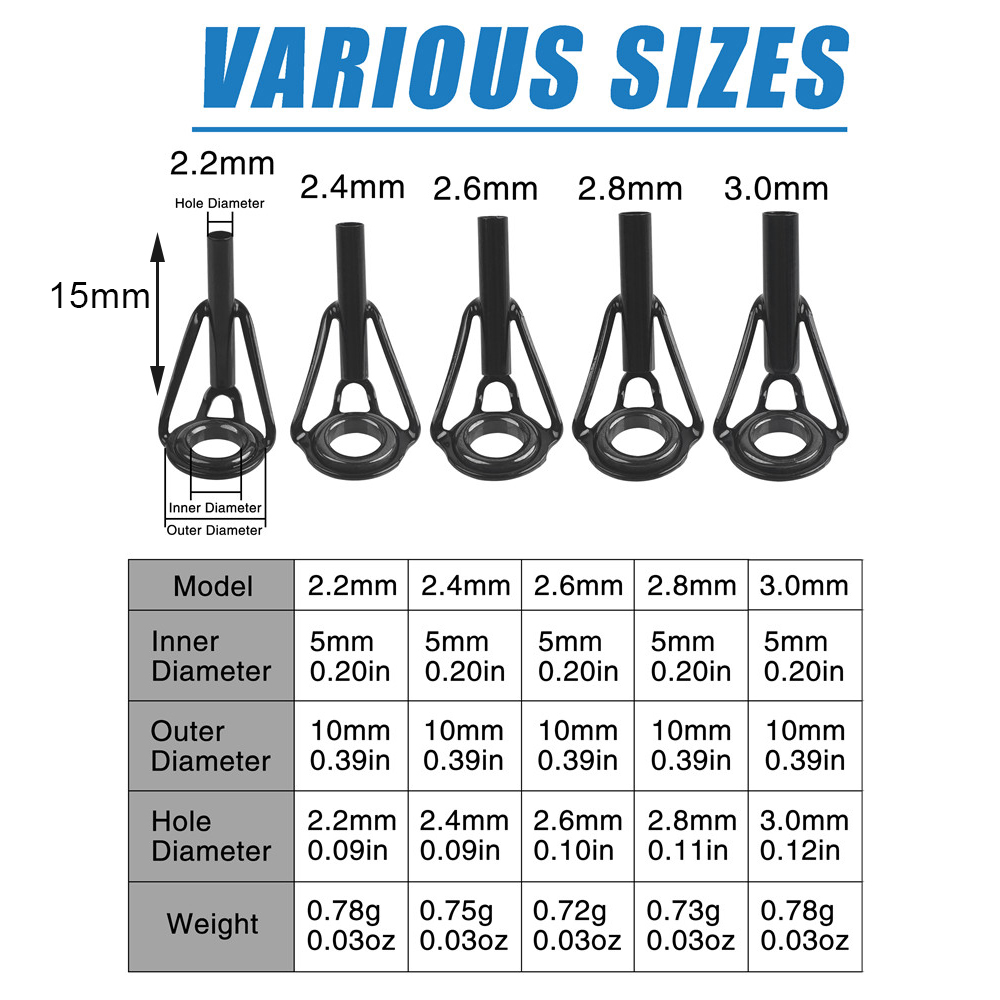 50/100 Viên Câu Đầu Bộ Dụng Cụ - đánh giá và giá Fishing Rod Tip Replacement